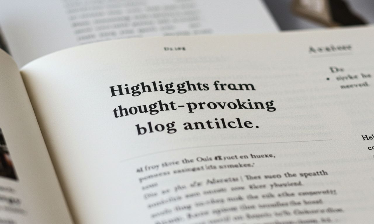 e by a: Highlights from Our Thought-Provoking Blog Article