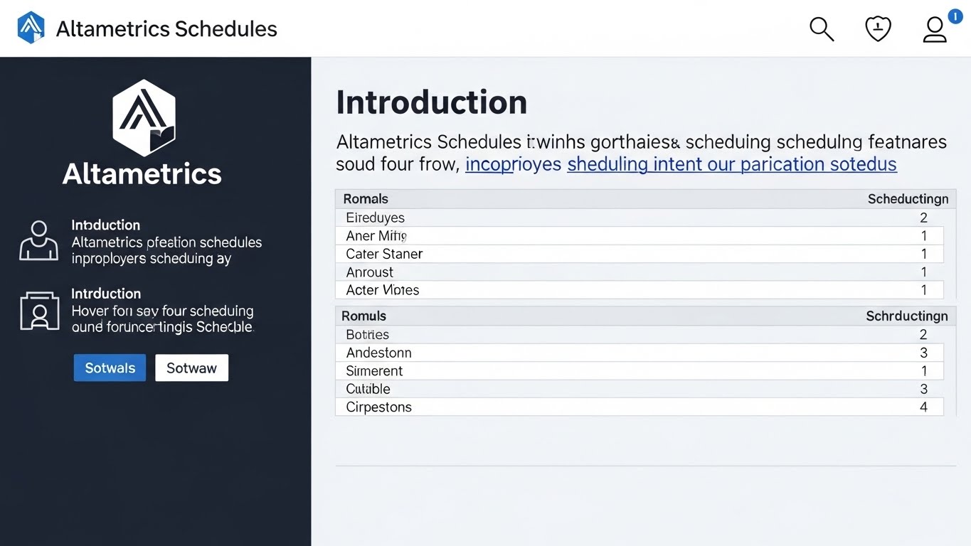 Altametrics Schedules: What You Need to Know